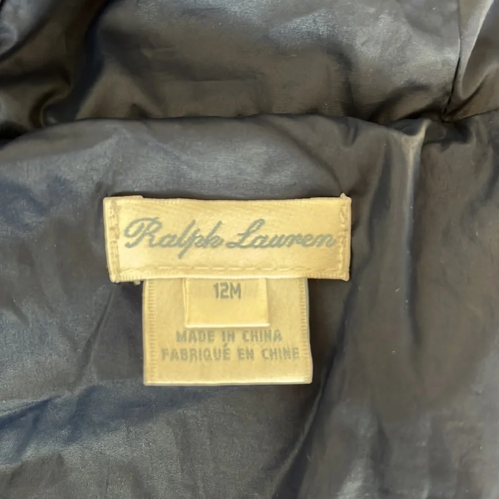 Ralph Lauren Red Down Jacket Size 12M